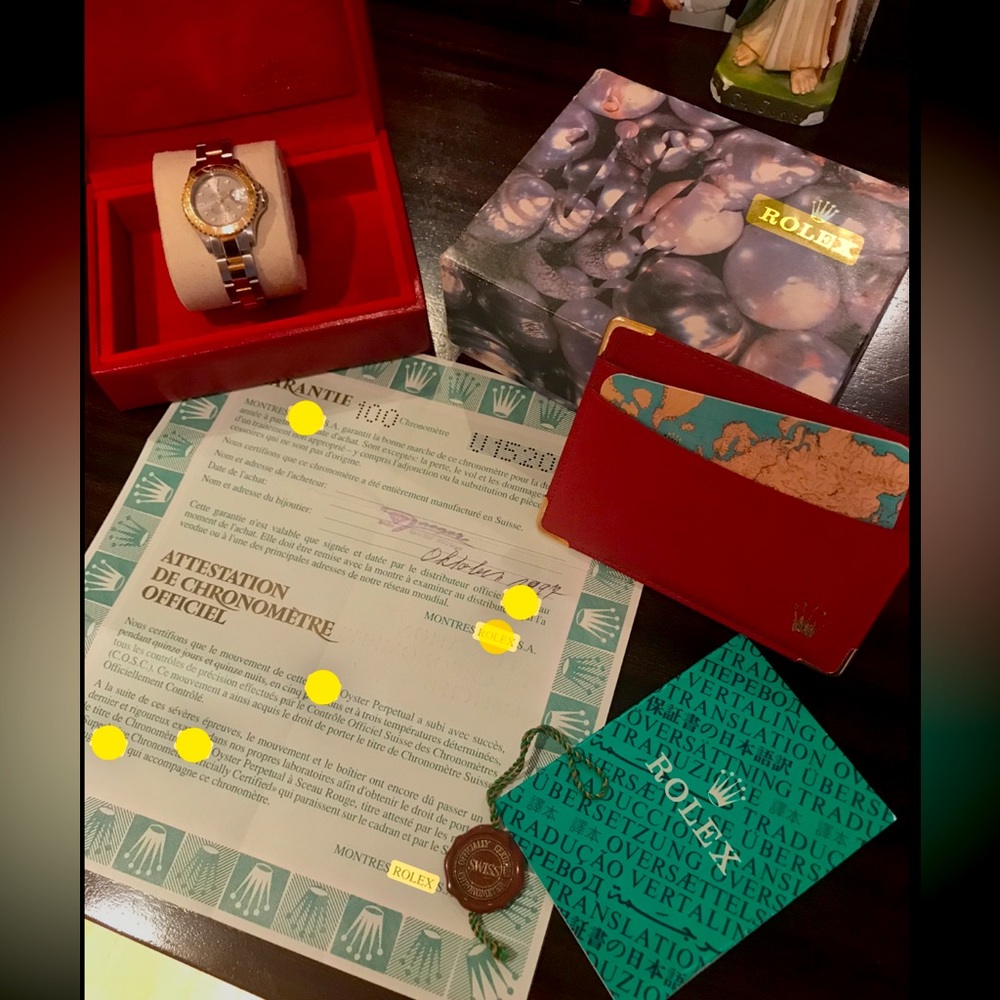 Ladies Rolex Yacht Master 2 Tone Platinum face